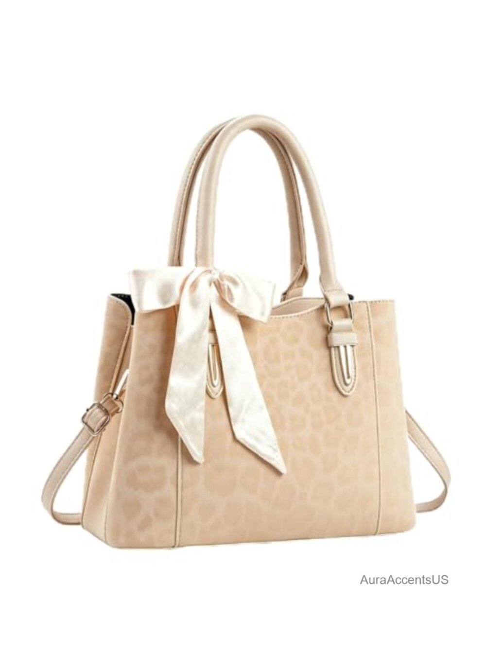 PHEVOS Faux Leather Satchel Crossbody Handbag 3 Compartment Purse
